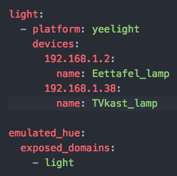 Home-Assistant Yeelight platform