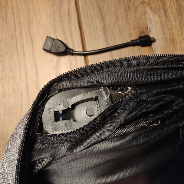 Canvas Backpack USB Socket