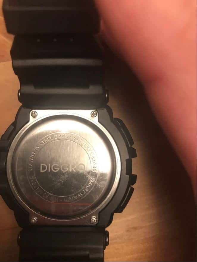 Diggro DI10 Smart Sport Watch Backplate