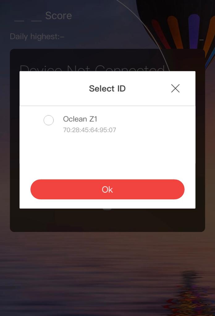 Oclean App Select Device