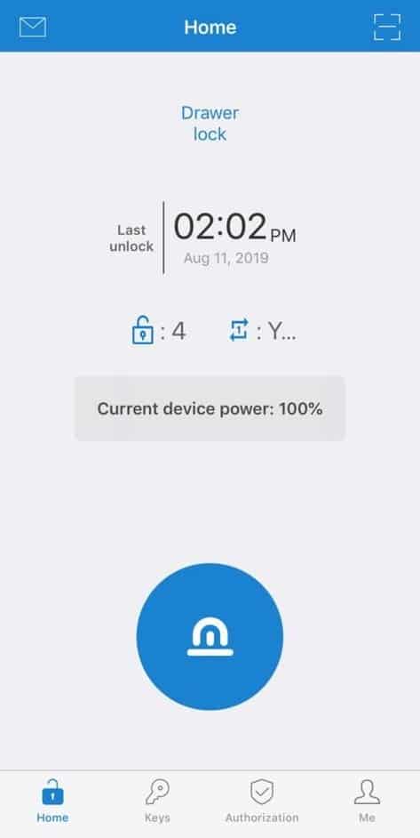Yeelock App Shows Current Device Power