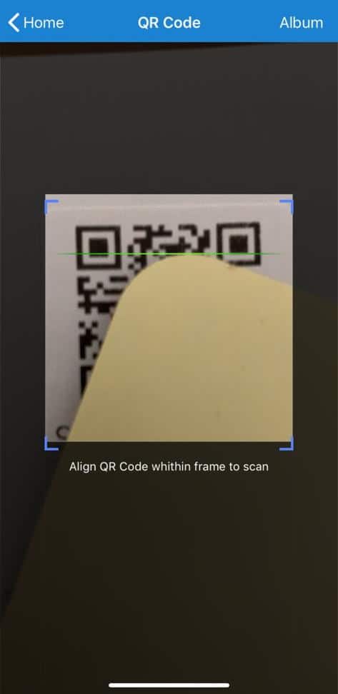 Scan QR Code to add device